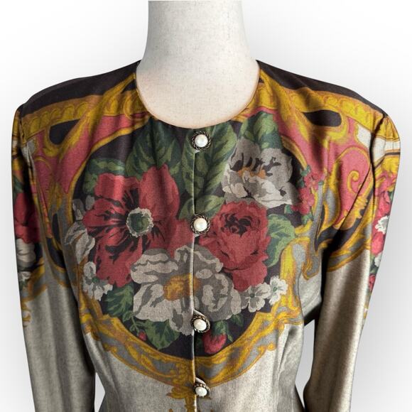 Vintage Donna Morgan Two Piece Jacket And Skirt Set Size 8 - Picture 3 of 13